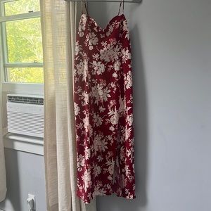 Red Abercrombie Midi Dress